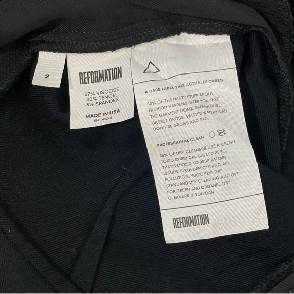 Reformation Black Twill Jumpsuit Net a Porter Exclusive Size 2 Pockets Rare - Picture 13 of 16